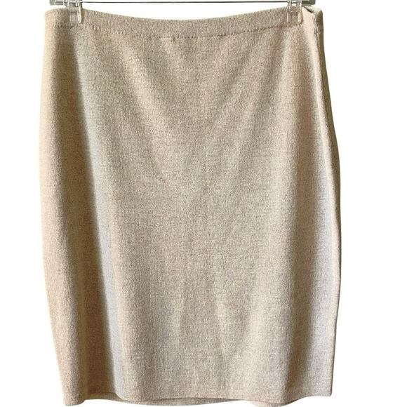 Eileen Fisher The Icons Washable Wool Crepe Pencil Skirt Sea Salt Women’s Large - Picture 4 of 7